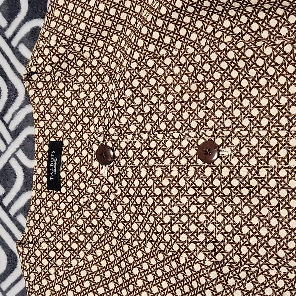 Women's Talbots Brown Patterned Jacket - image 2